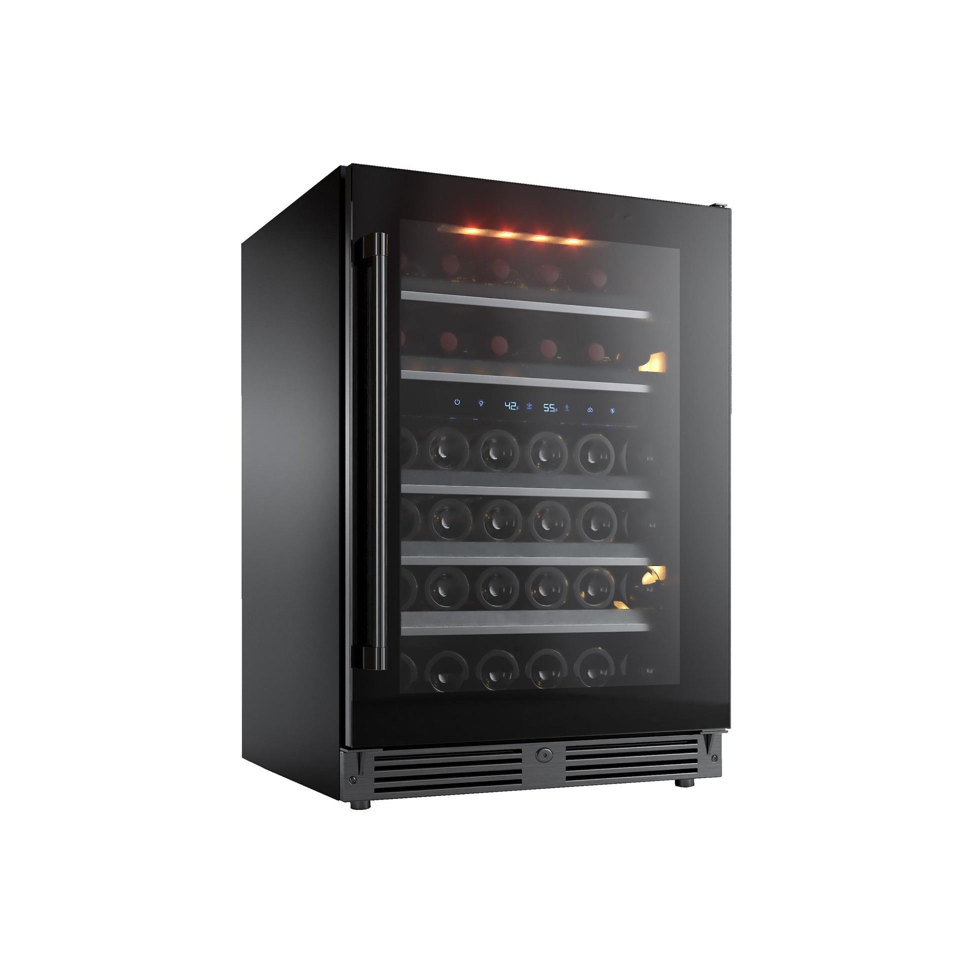 Xo Appliance XOU24WDZGBR Dual Zone Wine 24" Black Glass Rh