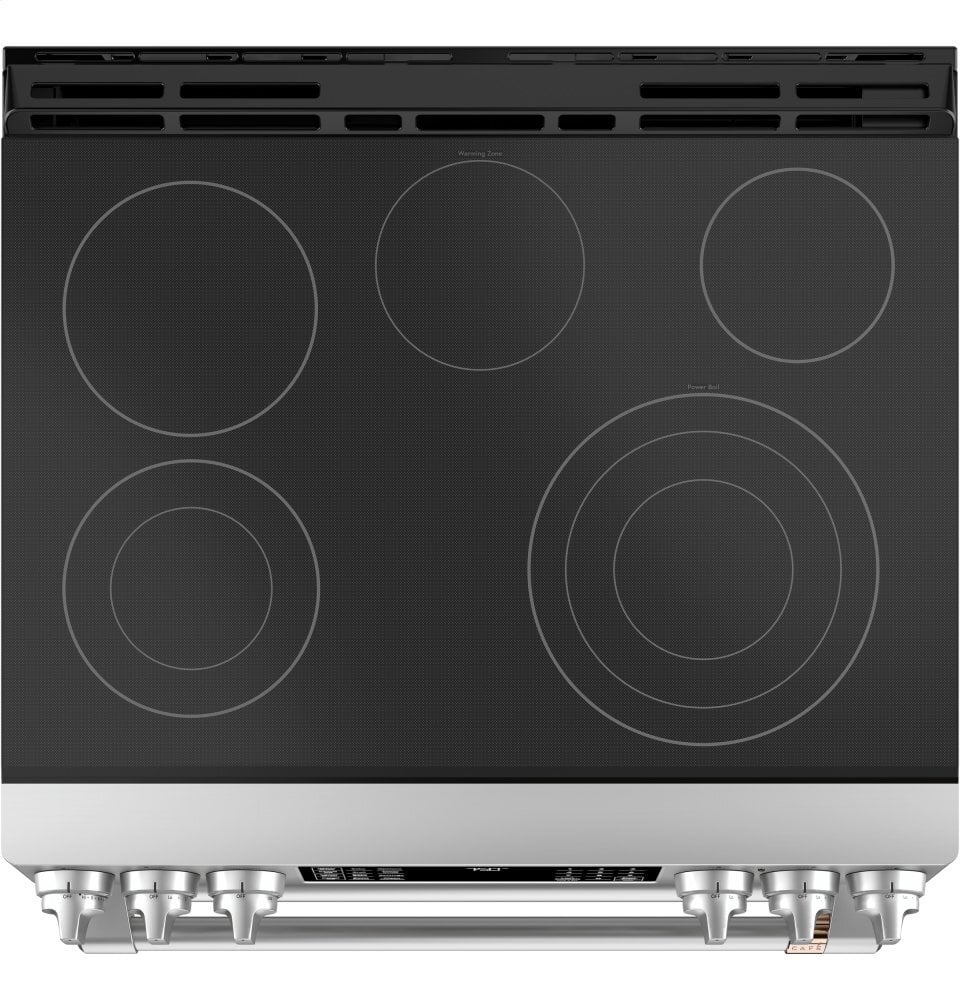 Cafe CES750P2MS1 Café 30" Smart Slide-In, Front-Control, Radiant And Convection Double-Oven Range