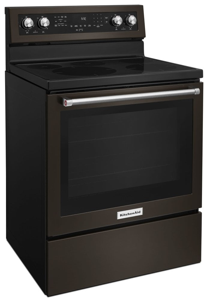 Kitchenaid KFEG500EBS 30-Inch 5-Element Electric Convection Range - Black Stainless Steel With Printshield&#8482; Finish