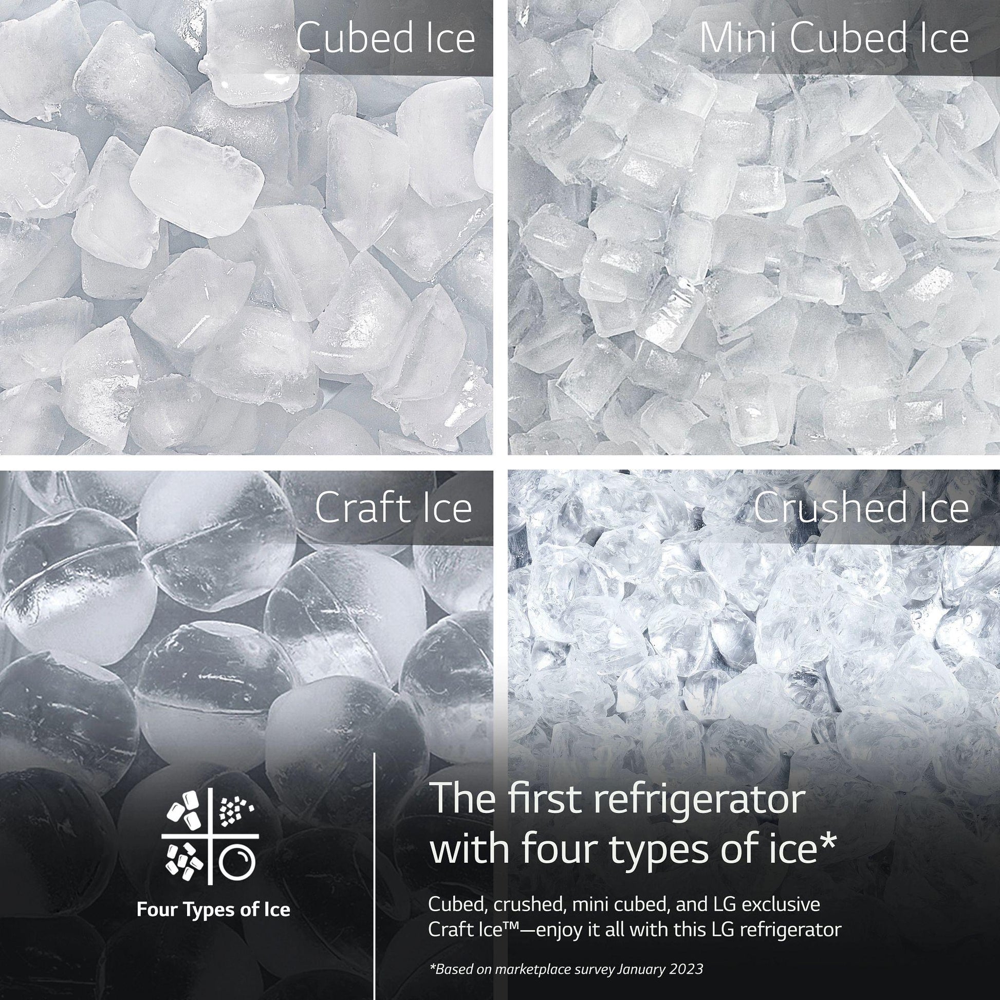 Lg LRYKS3106S 31 Cu. Ft. Smart Standard-Depth Max™ French Door Refrigerator With Four Types Of Ice And Mirror Instaview®