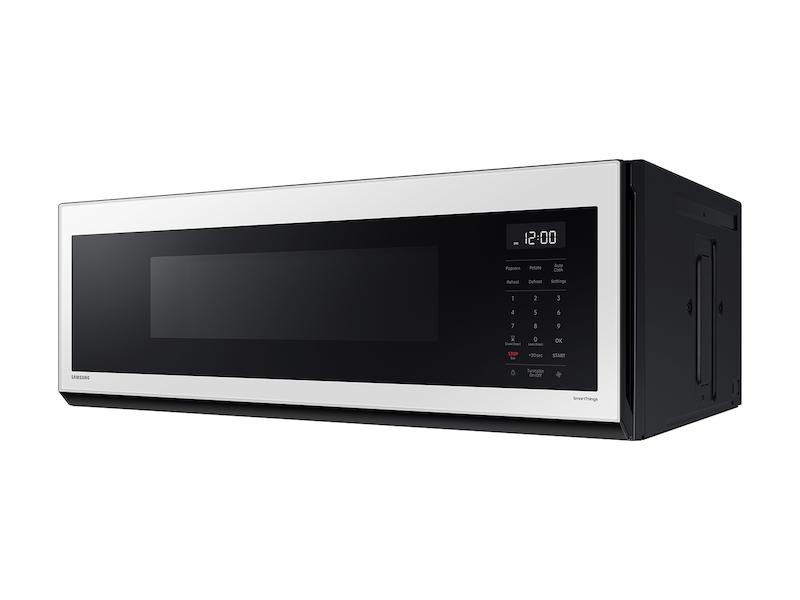 Samsung ME11CB751012 1.1 Cu. Ft. Bespoke Smart Slim Over-The-Range Microwave With 400 Cfm Hood Ventilation, Wi-Fi & Voice Control In White Glass