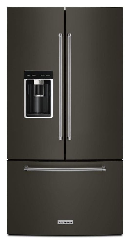 Kitchenaid KRFC704FBS 23.8 Cu. Ft. 36" Counter-Depth French Door Platinum Interior Refrigerator With Printshield™ Finish - Black Stainless Steel With Printshield™ Finish