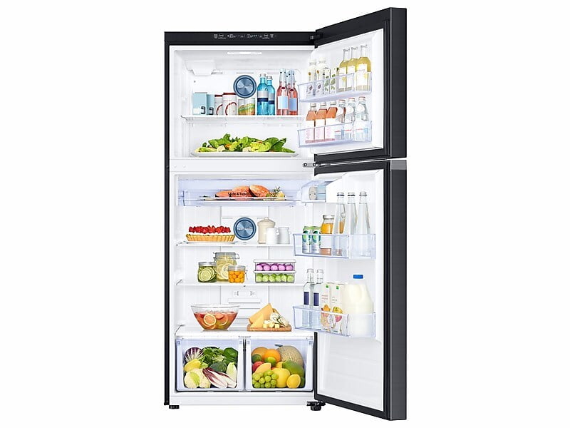 Samsung RT18M6213SG 18 Cu. Ft. Top Freezer Refrigerator With Flexzone™ In Black Stainless Steel