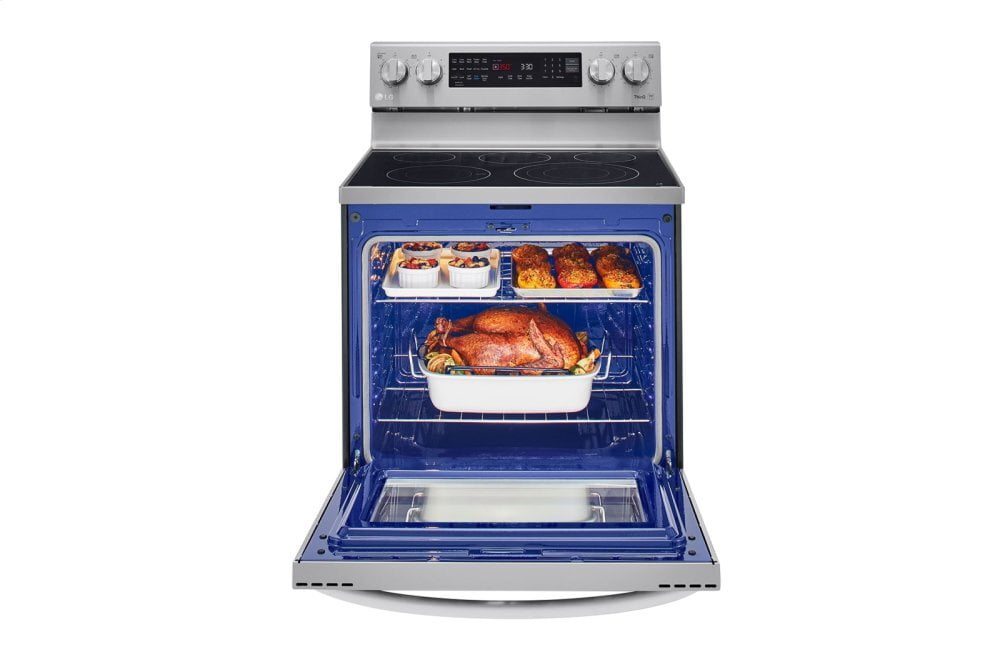 Lg LREL6325F 6.3 Cu Ft. Smart Wi-Fi Enabled True Convection Instaview® Electric Range With Air Fry