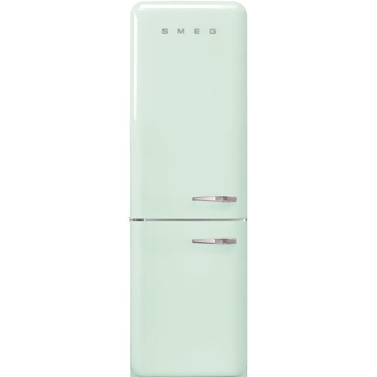 Smeg FAB32ULPG3 '50S Style No Frost' Fridge-Freezer, Pastel Green, Left Hand Hinge, 60 Cm (Approx 24")