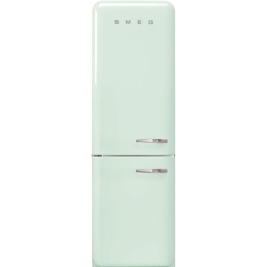 Smeg FAB32ULPG3 '50S Style No Frost' Fridge-Freezer, Pastel Green, Left Hand Hinge, 60 Cm (Approx 24")