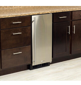 Marvel ML15CRP1RP Marvel 15" Crescent Ice Machine - Solid Panel Overlay Ready Door - Right Hinge