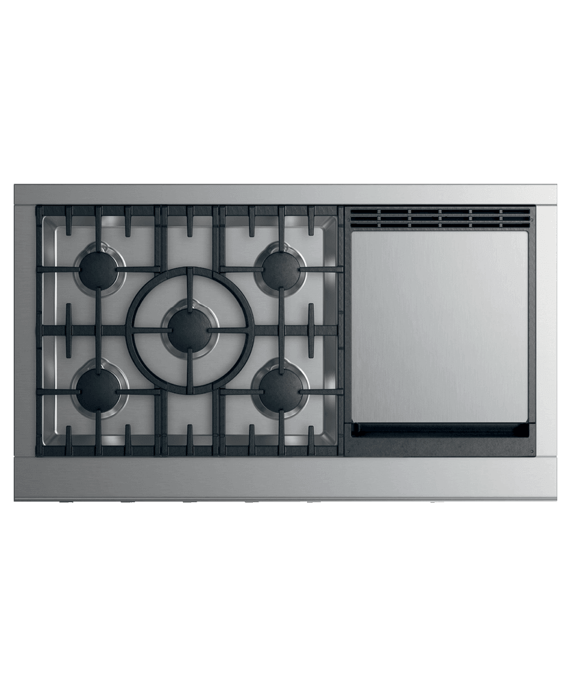 Fisher & Paykel CPV2485GDLN Gas Rangetop, 48", Griddle, Lpg