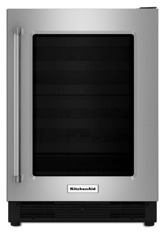 Kitchenaid KURR204ESB 24" Undercounter Refrigerator With Glass Door - Stainless Steel
