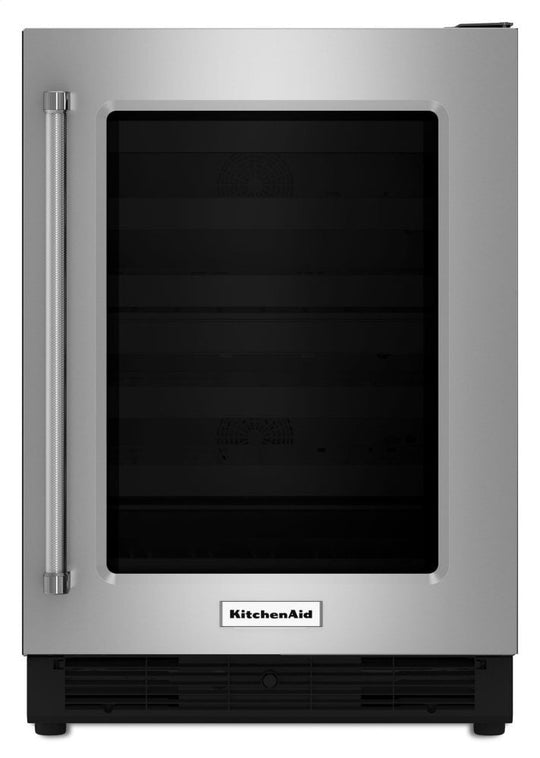 Kitchenaid KURR204ESB 24" Undercounter Refrigerator With Glass Door - Stainless Steel