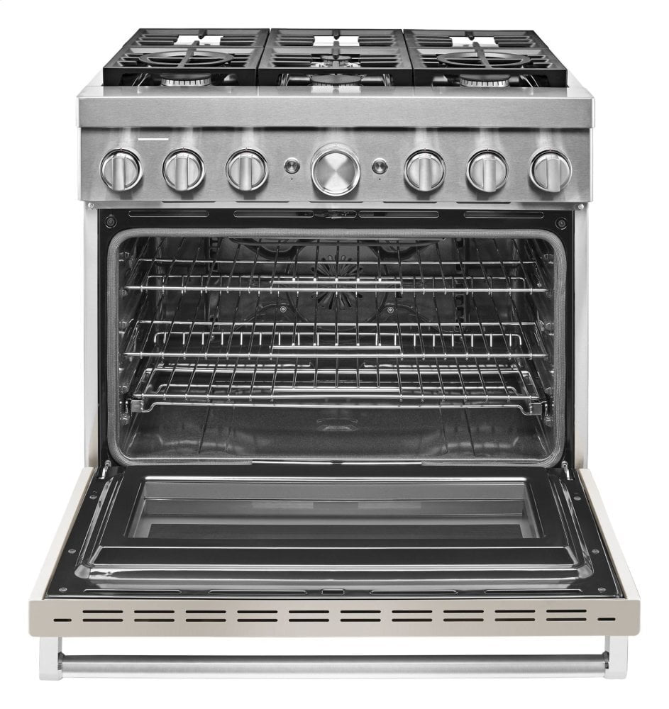 Kitchenaid KFDC506JMH Kitchenaid® 36'' Smart Commercial-Style Dual Fuel Range With 6 Burners - Milkshake