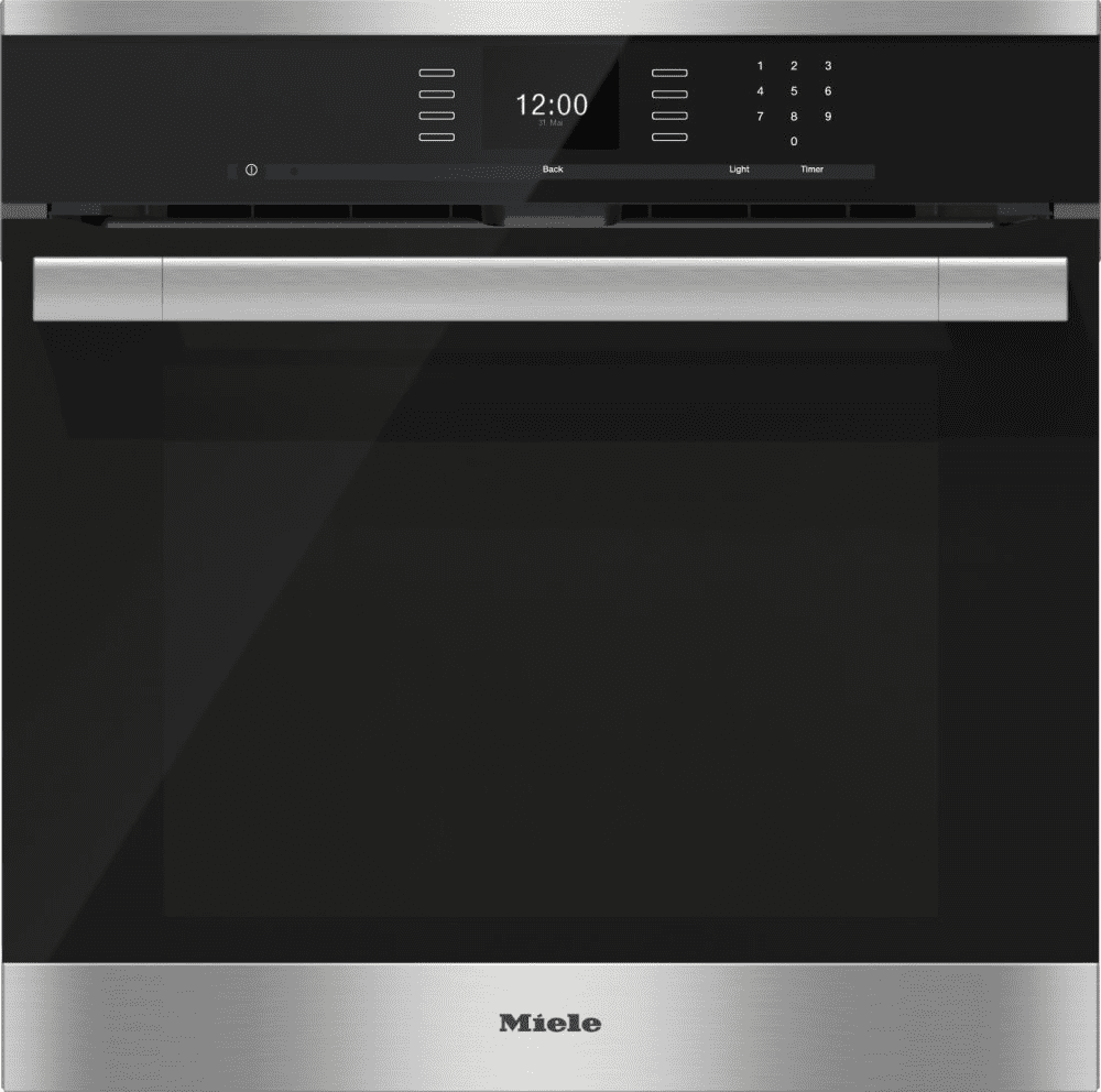 Miele H6560BPAM STAINLESS STEEL H 6560 Bp Am - 24 Inch Convection Oven With Airclean Catalyzer And Roast Probe For Precise Cooking.