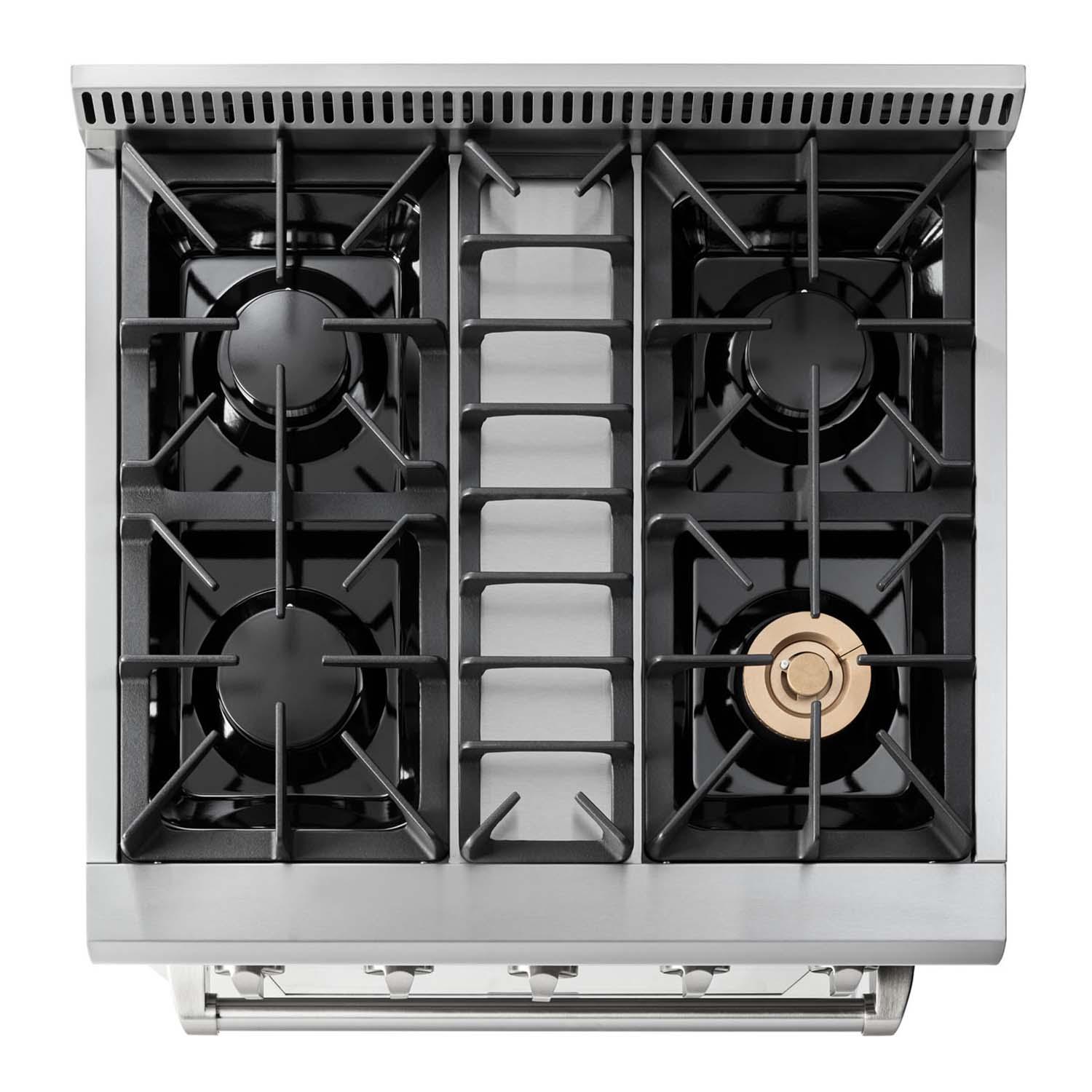 Thor Kitchen HRG3080ULP 30 Inch Professional Gas Range In Stainless Steel - Liquid Propane