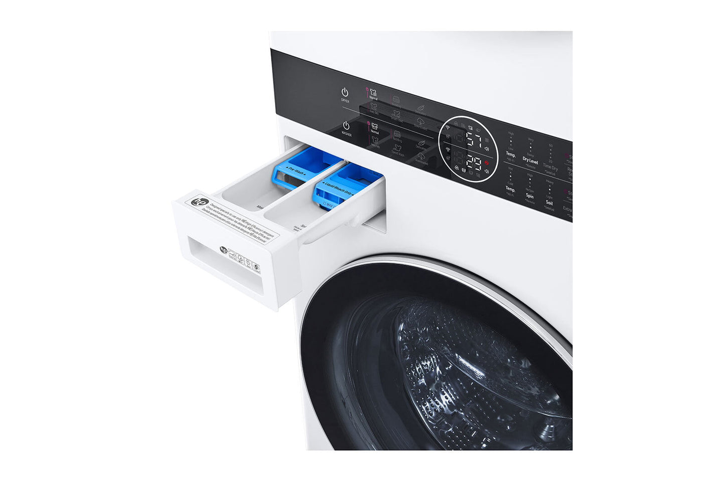 Lg WKGX201HWA Single Unit Front Load Lg Washtower&#8482; With Center Control&#8482; 4.5 Cu. Ft. Washer And 7.4 Cu. Ft. Gas Dryer
