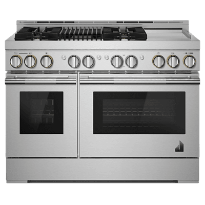 Jennair JGRP748HL Rise 48" Gas Professional-Style Range With Chrome-Infused Griddle And Grill