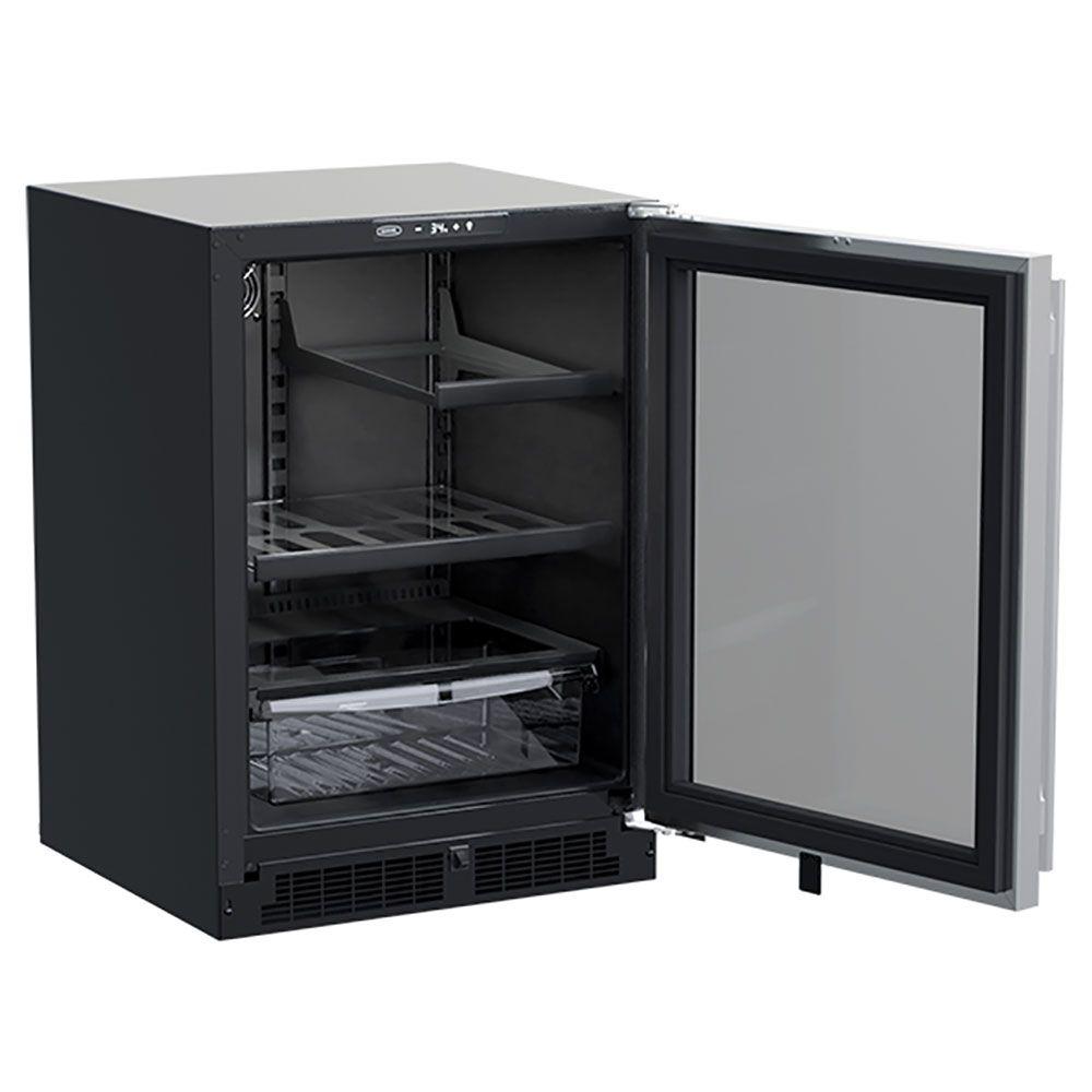 Marvel MLRE224SG81A 24 Inch Marvel Refrigerator With Brightshield With Door Style - Stainless Steel Frame Glass