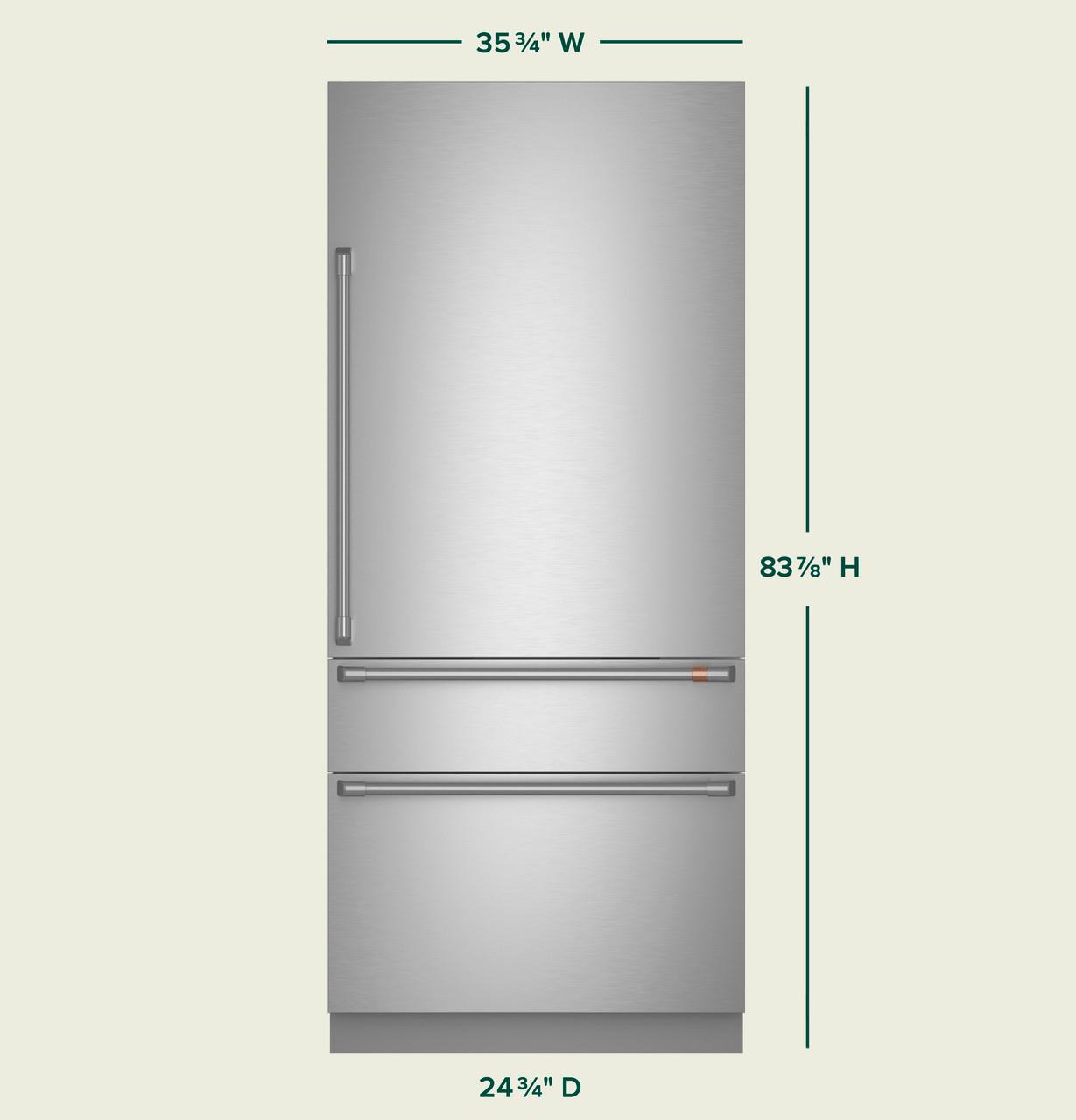 Cafe CIC36RP2VS1 Café™ 36" Integrated Bottom-Freezer Refrigerator