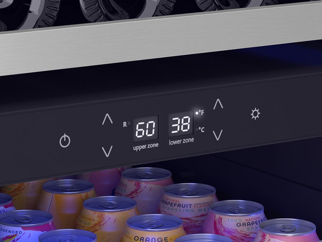 Zephyr PRWB24F02AG 24" Full Size Dual Zone Wine & Beverage Cooler