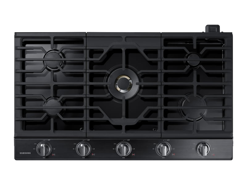Samsung NA36N7755TG 36" Gas Cooktop With 22K Btu Dual Power Burner In Black Stainless Steel