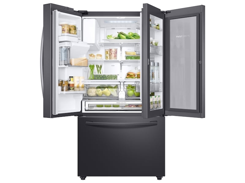 Samsung RF28R6301SG 28 Cu. Ft. 3-Door French Door, Full Depth Refrigerator With Food Showcase In Black Stainless Steel