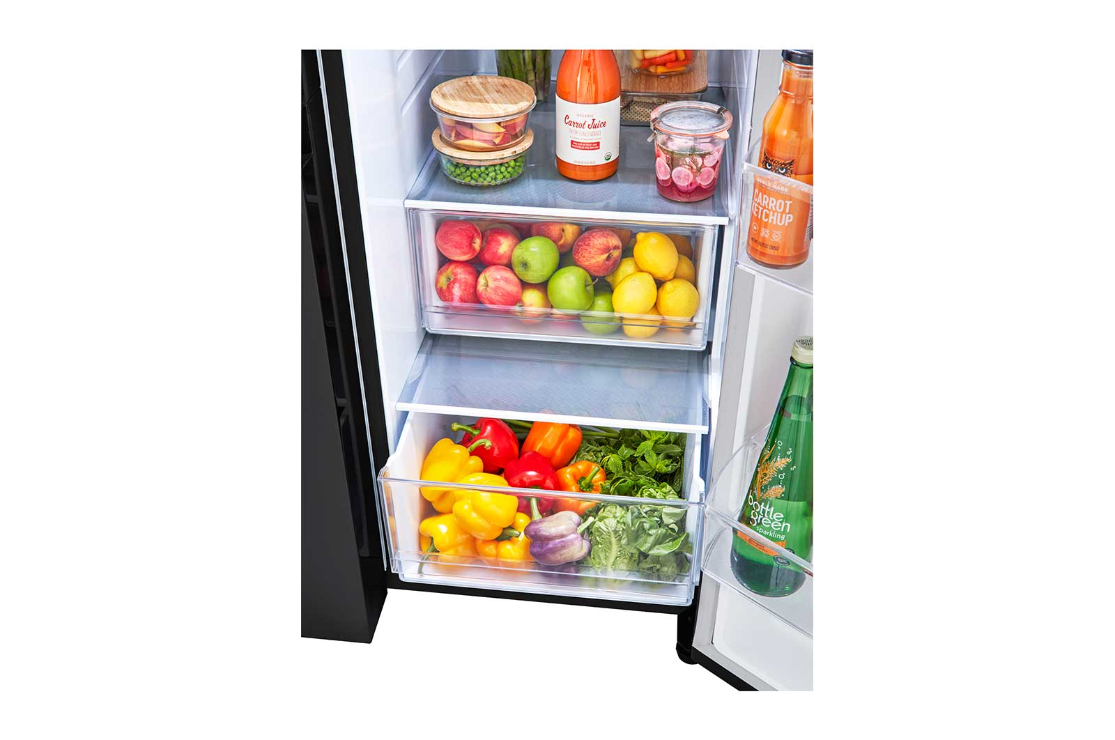 Lg LRSXS2706B 27 Cu. Ft. Side-By-Side Refrigerator With Smooth Touch Ice Dispenser