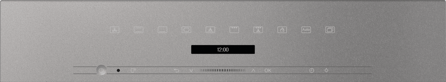 Miele H7263BP  GREY  24" Oven With Clear Text Display, Connectivity, And Self Clean.