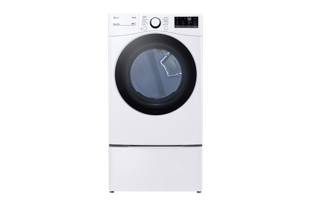 Lg DLG3601W 7.4 Cu. Ft. Ultra Large Capacity Smart Wi-Fi Enabled Front Load Gas Dryer With Built-In Intelligence