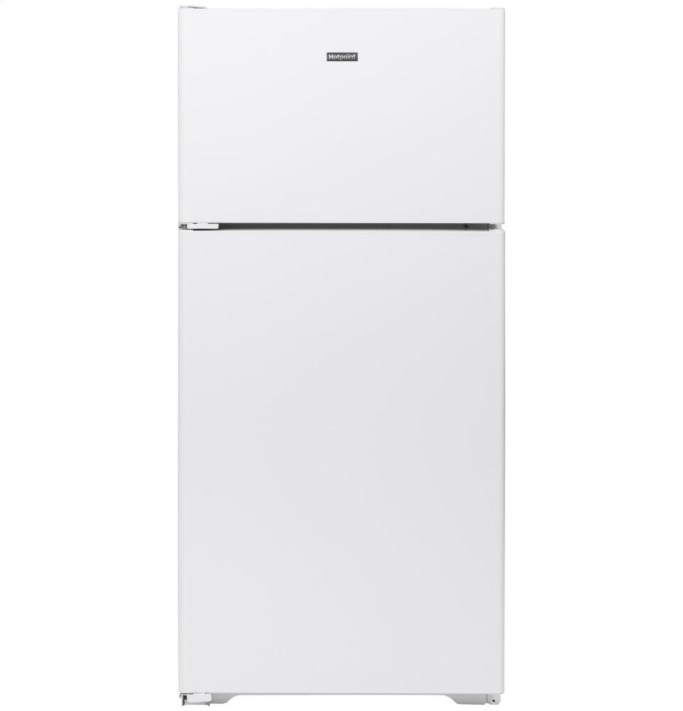 Hotpoint HPE16BTNLWW Hotpoint® Energy Star® 15.6 Cu. Ft. Recessed Handle Top-Freezer Refrigerator