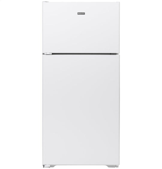Hotpoint HPE16BTNLWW Hotpoint® Energy Star® 15.6 Cu. Ft. Recessed Handle Top-Freezer Refrigerator