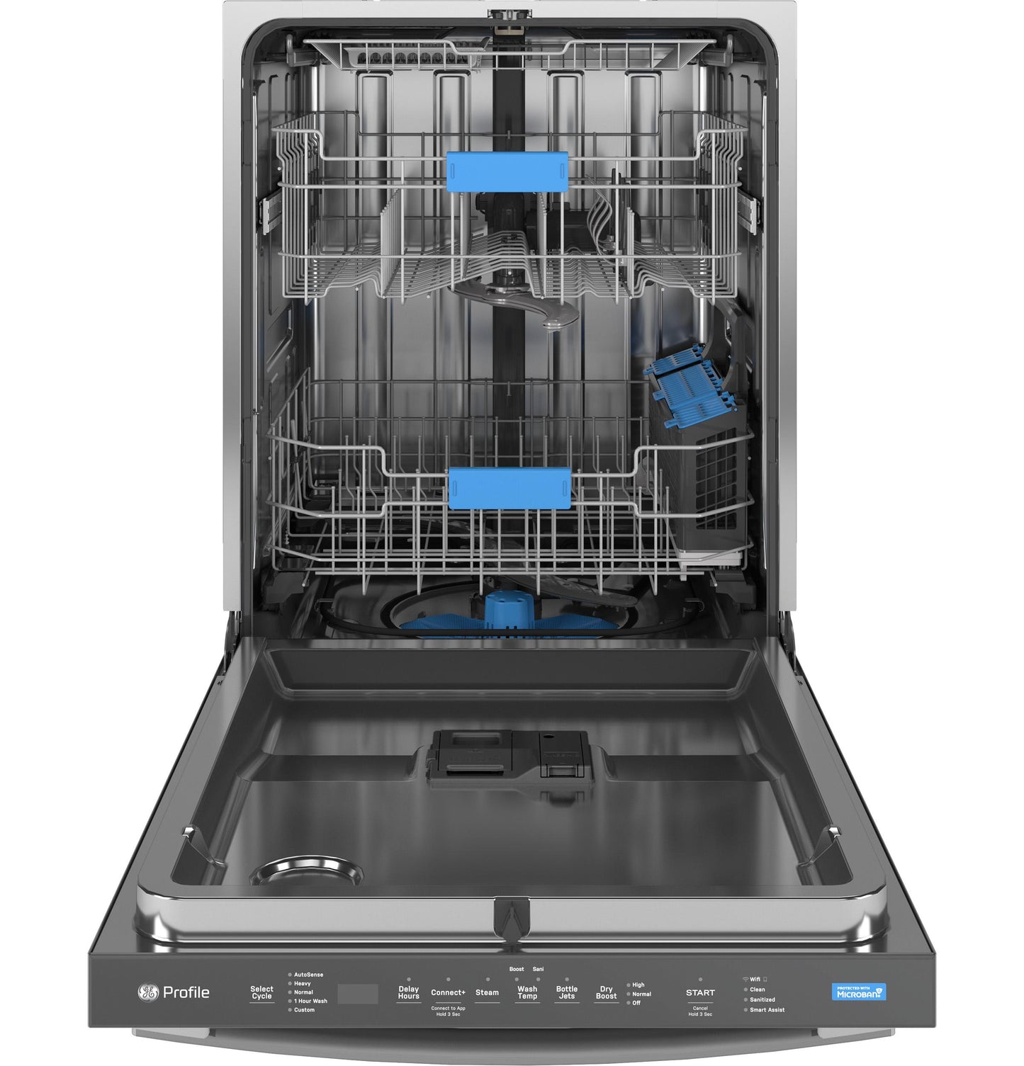 Ge Appliances PDT715SYVFS Ge Profile&#8482; Fingerprint Resistant Top Control With Stainless Steel Interior Dishwasher With Microban&#8482; Antimicrobial Protection With Sanitize Cycle