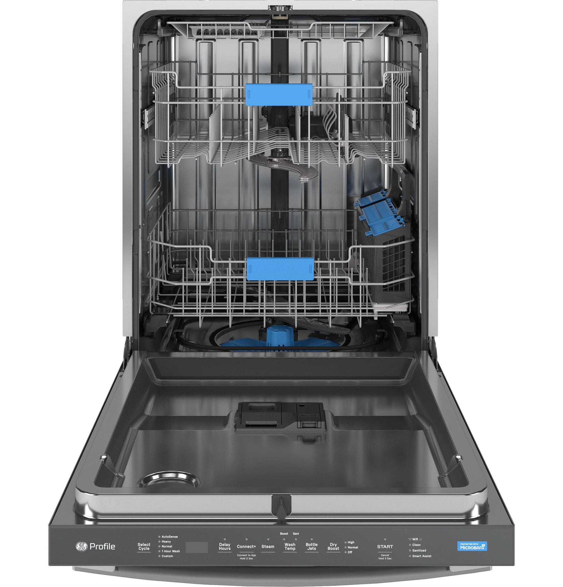 Ge Appliances PDT715SYVFS Ge Profile&#8482; Fingerprint Resistant Top Control With Stainless Steel Interior Dishwasher With Microban&#8482; Antimicrobial Protection With Sanitize Cycle