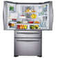 Samsung RF22KREDBSR 22 Cu. Ft. Food Showcase Counter Depth 4-Door French Door Refrigerator In Stainless Steel