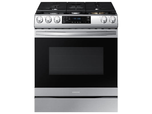 Samsung NX60T8511SS 6.0 Cu. Ft. Front Control Slide-In Gas Range With Air Fry & Wi-Fi In Stainless Steel