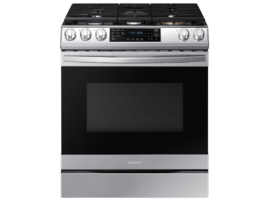 Samsung NX60T8511SS 6.0 Cu. Ft. Front Control Slide-In Gas Range With Air Fry & Wi-Fi In Stainless Steel