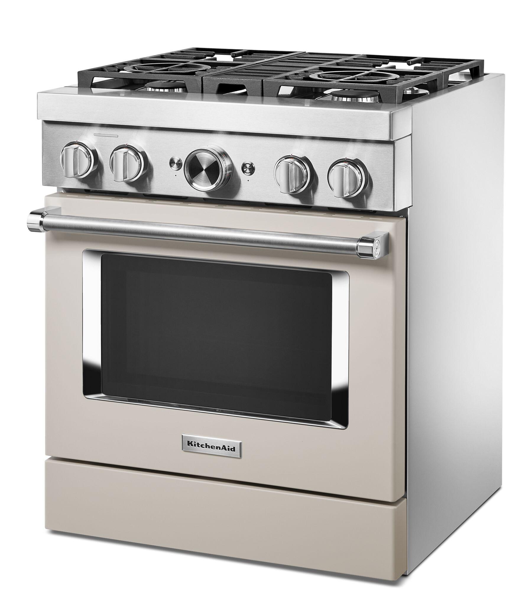 Kitchenaid KFDC500JMH Kitchenaid® 30'' Smart Commercial-Style Dual Fuel Range With 4 Burners - Milkshake