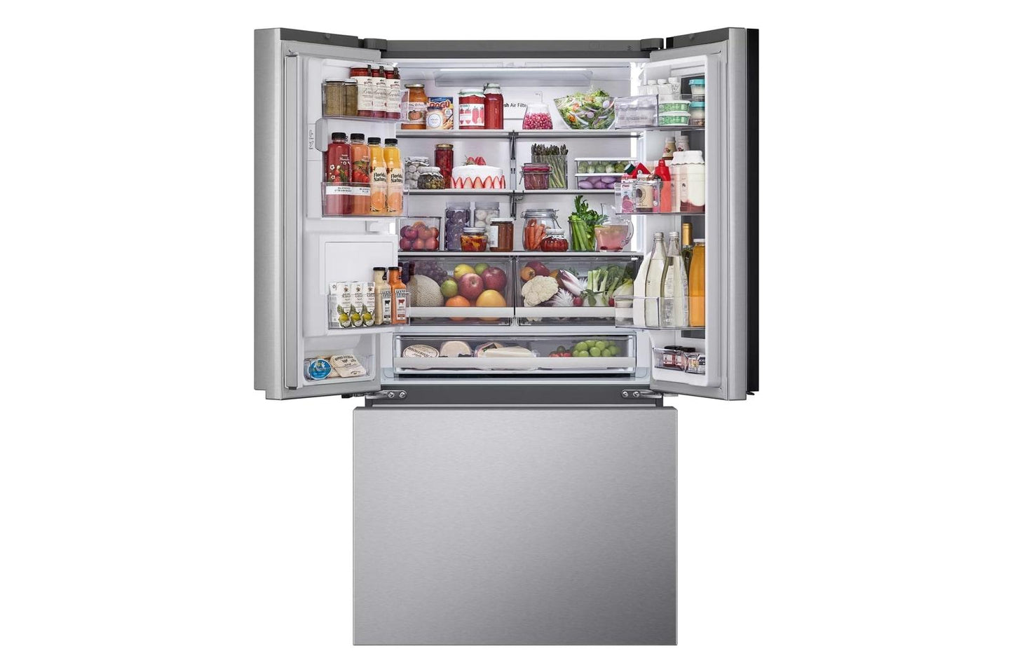 Lg LRYKS3106S 31 Cu. Ft. Smart Standard-Depth Max™ French Door Refrigerator With Four Types Of Ice And Mirror Instaview®