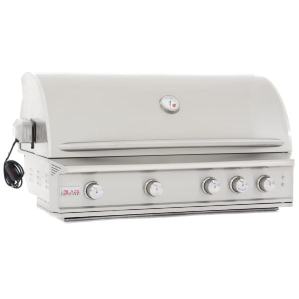 Blaze Grills BLZ4PRONG Blaze Professional 44-Inch 4 Burner Built-In Gas Grill With Rear Infrared Burner - Natural Gas