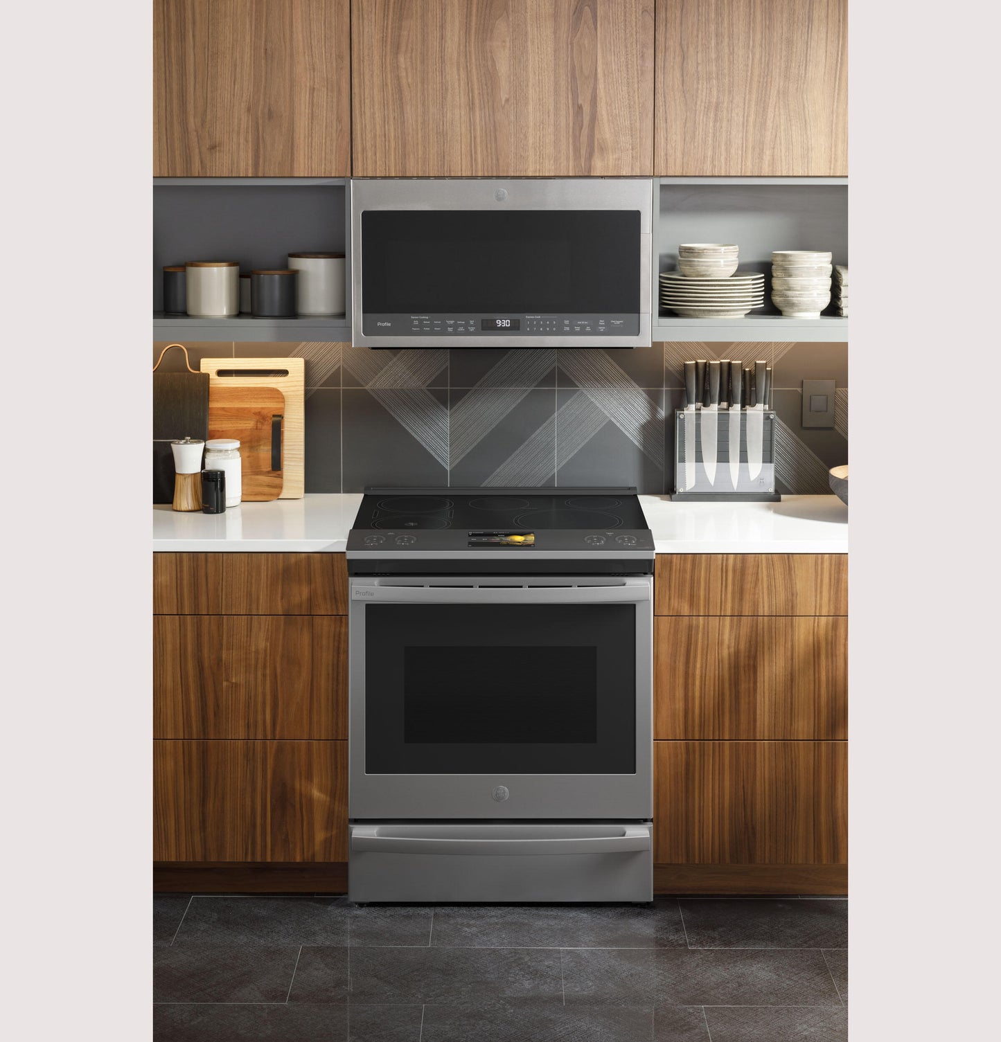 Ge Appliances PHS93XYPFS Ge Profile™ 30" Smart Slide-In Front-Control Induction Fingerprint Resistant Range With In Oven Camera