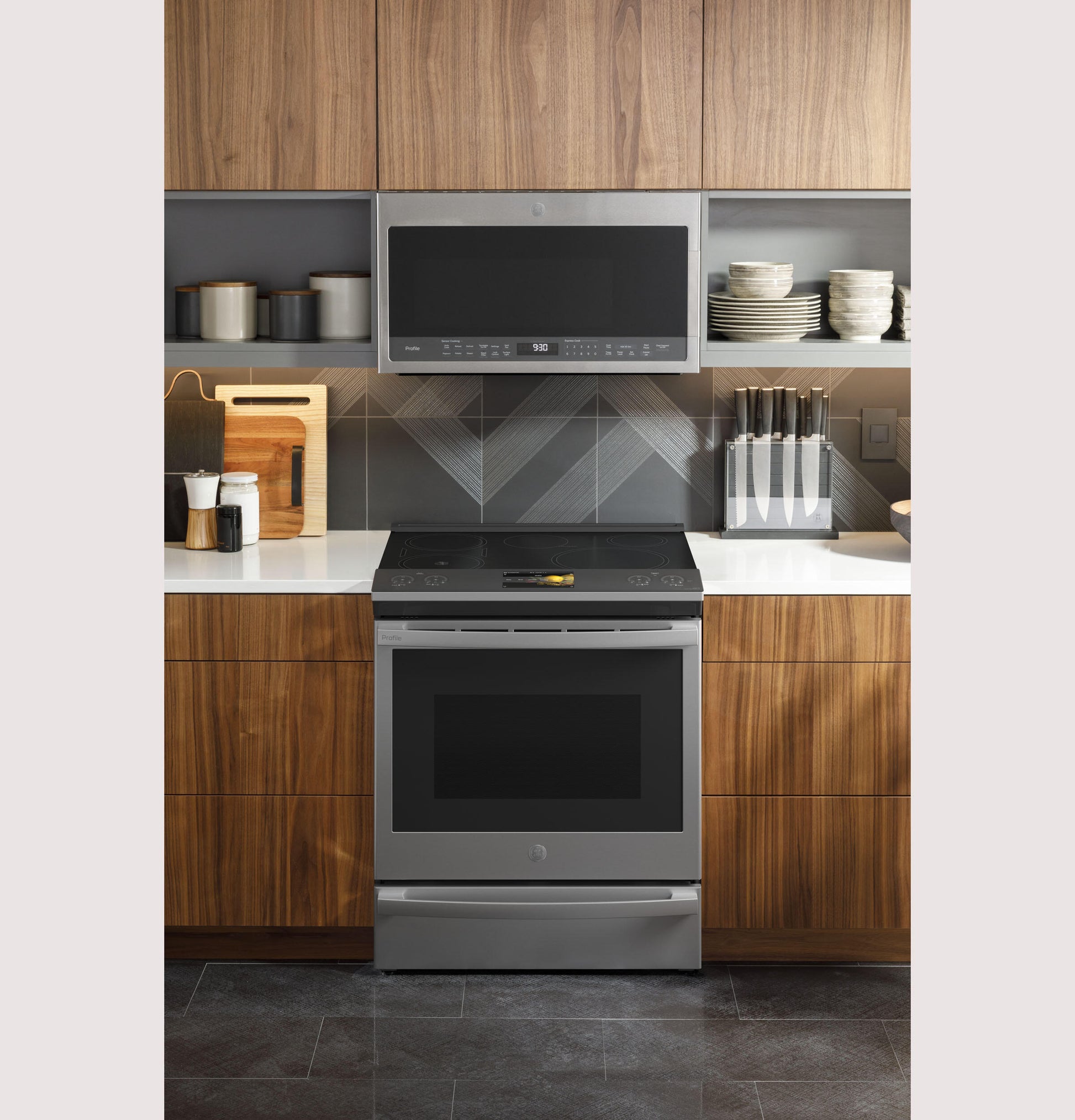 Ge Appliances PHS93XYPFS Ge Profile™ 30" Smart Slide-In Front-Control Induction Fingerprint Resistant Range With In Oven Camera