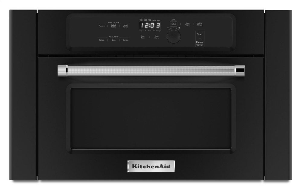 Kitchenaid KMBS104EBL 24" Built In Microwave Oven With 1000 Watt Cooking - Black