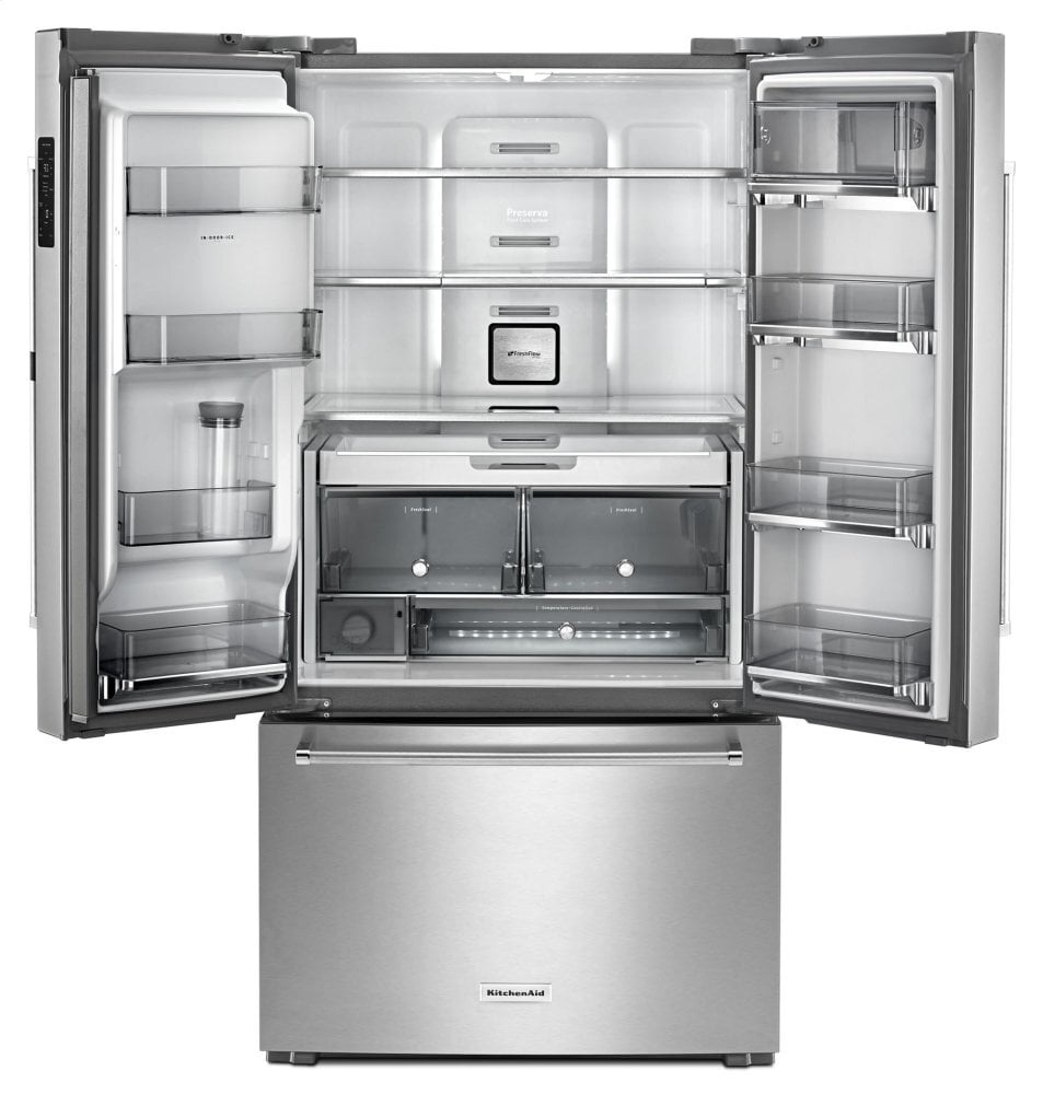 Kitchenaid KRFC604FSS 23.8 Cu. Ft. 36" Counter-Depth French Door Refrigerator - Stainless Steel