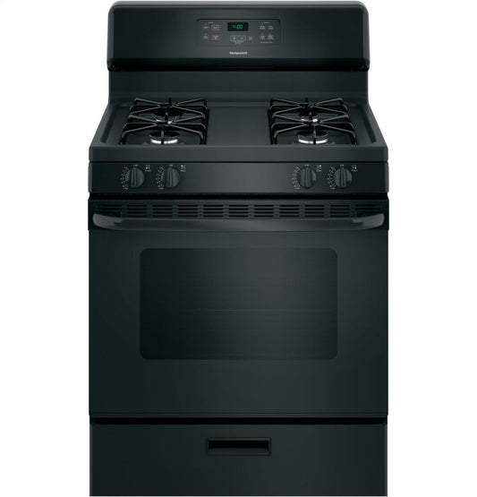Hotpoint RGBS400DMBB Hotpoint® 30" Free-Standing Standard Clean Gas Range