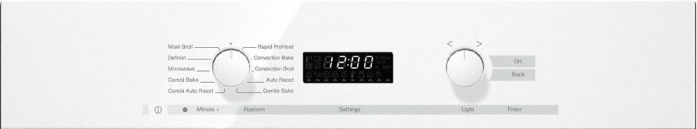 Miele H6200BMWH H 6200 Bm 24 Inch Speed Oven With Electronic Clock/Timer And Combination Modes For Quick, Perfect Results.- Brilliant White