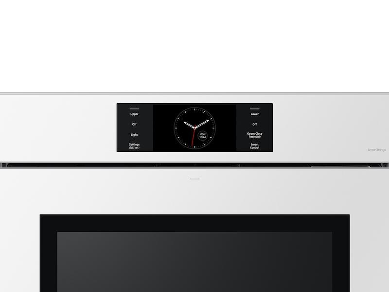 Samsung NV51CB700D12 Bespoke 30" White Glass Double Wall Oven With Ai Pro Cooking™ Camera