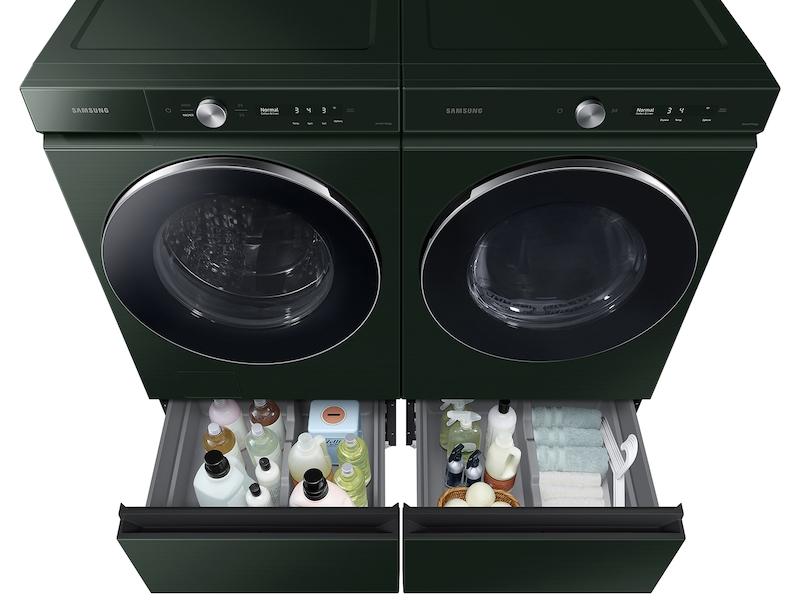 Samsung WE502NG Bespoke 27" Laundry Pedestal With Storage Drawer In Forest Green