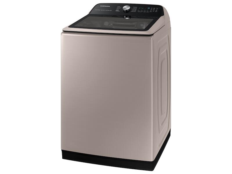 Samsung WA51A5505AC 5.1 Cu. Ft. Smart Top Load Washer With Activewave™ Agitator And Super Speed Wash In Champagne