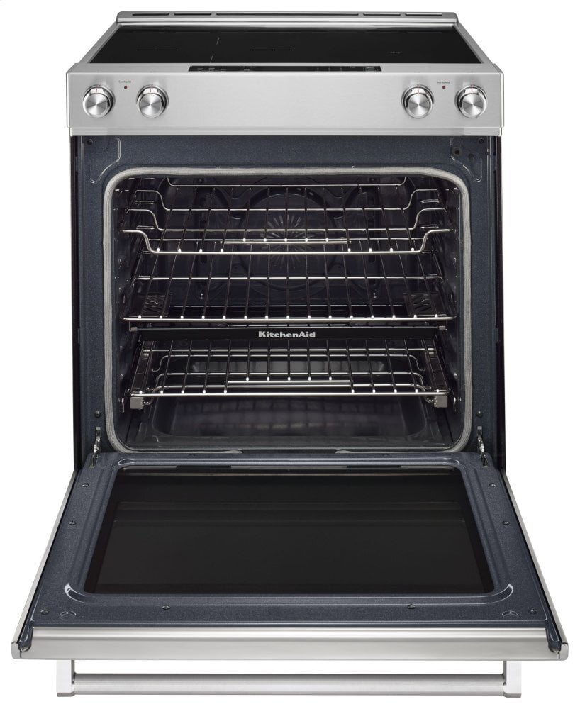 Kitchenaid KSEB900ESS 30-Inch 5-Element Electric Convection Slide-In Range With Baking Drawer - Stainless Steel