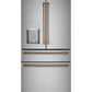 Cafe CXE22DP2PS1 Café™ Energy Star® 22.3 Cu. Ft. Smart Counter-Depth 4-Door French-Door Refrigerator