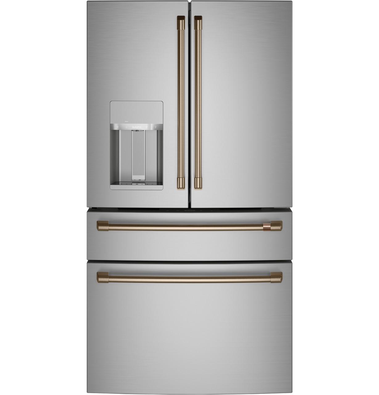 Cafe CXE22DP2PS1 Café&#8482; Energy Star® 22.3 Cu. Ft. Smart Counter-Depth 4-Door French-Door Refrigerator