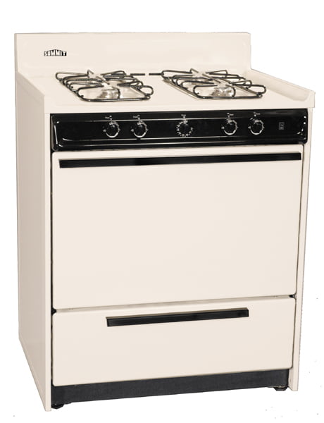 Summit SNM2107C Bisque Gas Range With Electronic Ignition In 30
